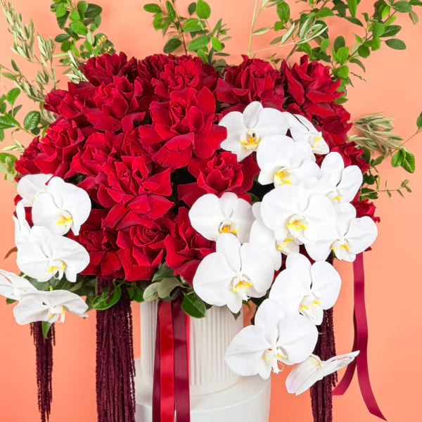 24 red roses & orchids 2