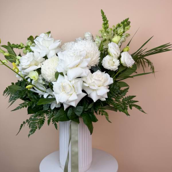 White Snowfall Vase Arrangement 2