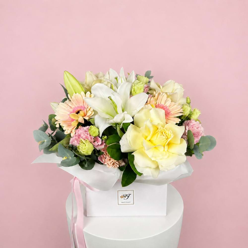 Soft Blush Box Arrangement
