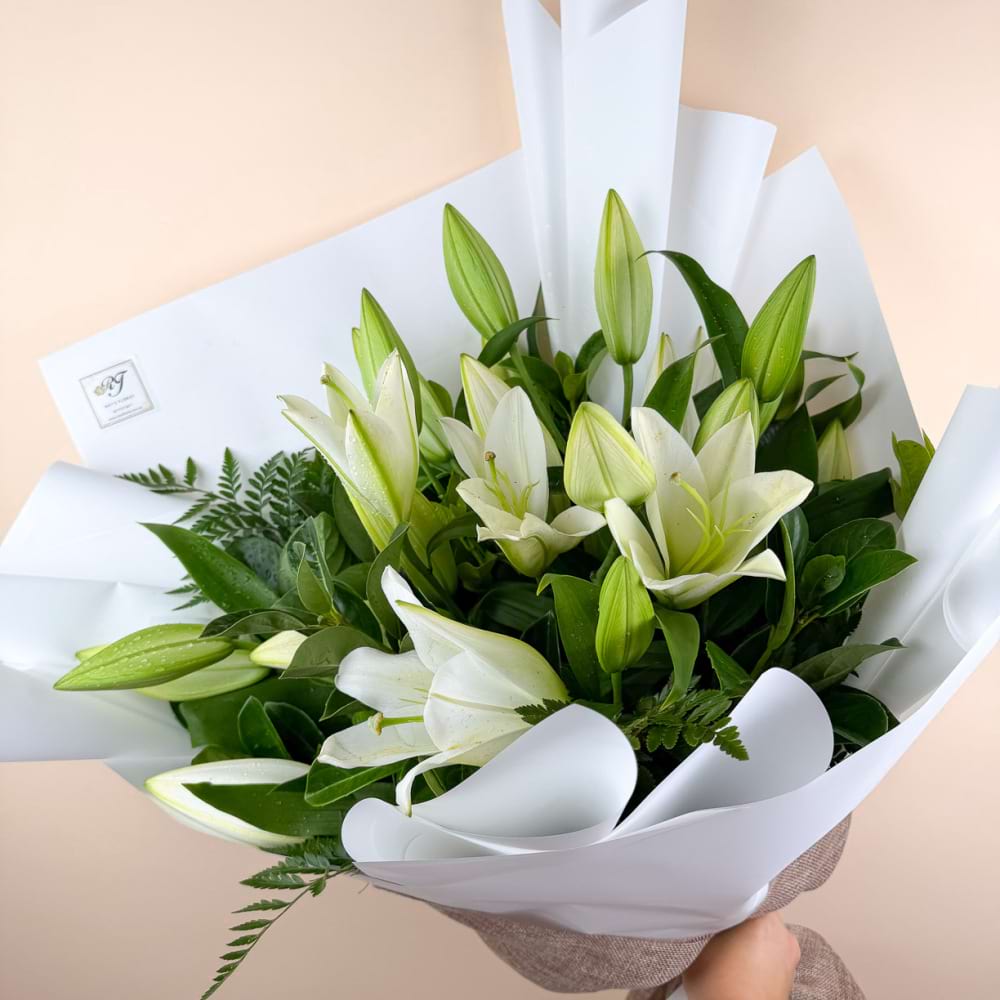 Premium White Lily Bouquet