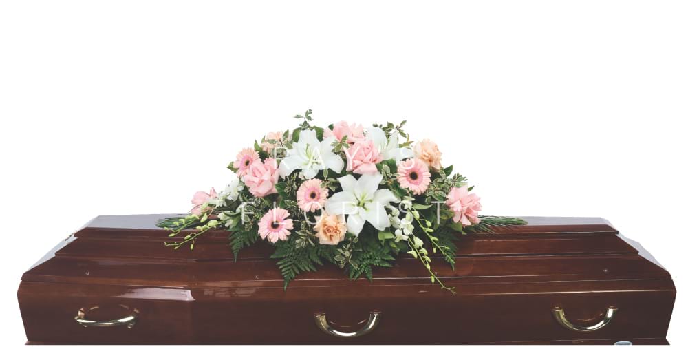 Pastel Compact Casket Spray