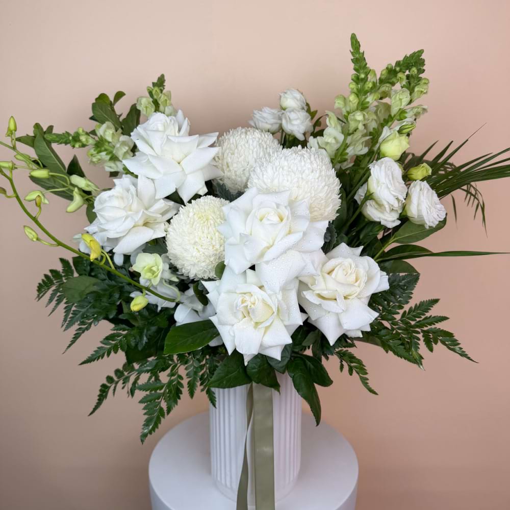 White Snowfall Vase Arrangement