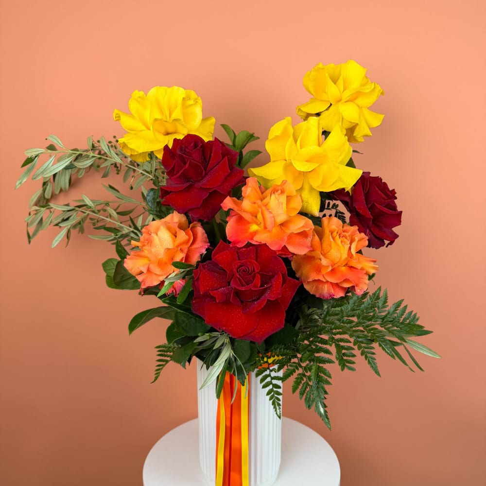 Sunset Radiance Vase Arrangement