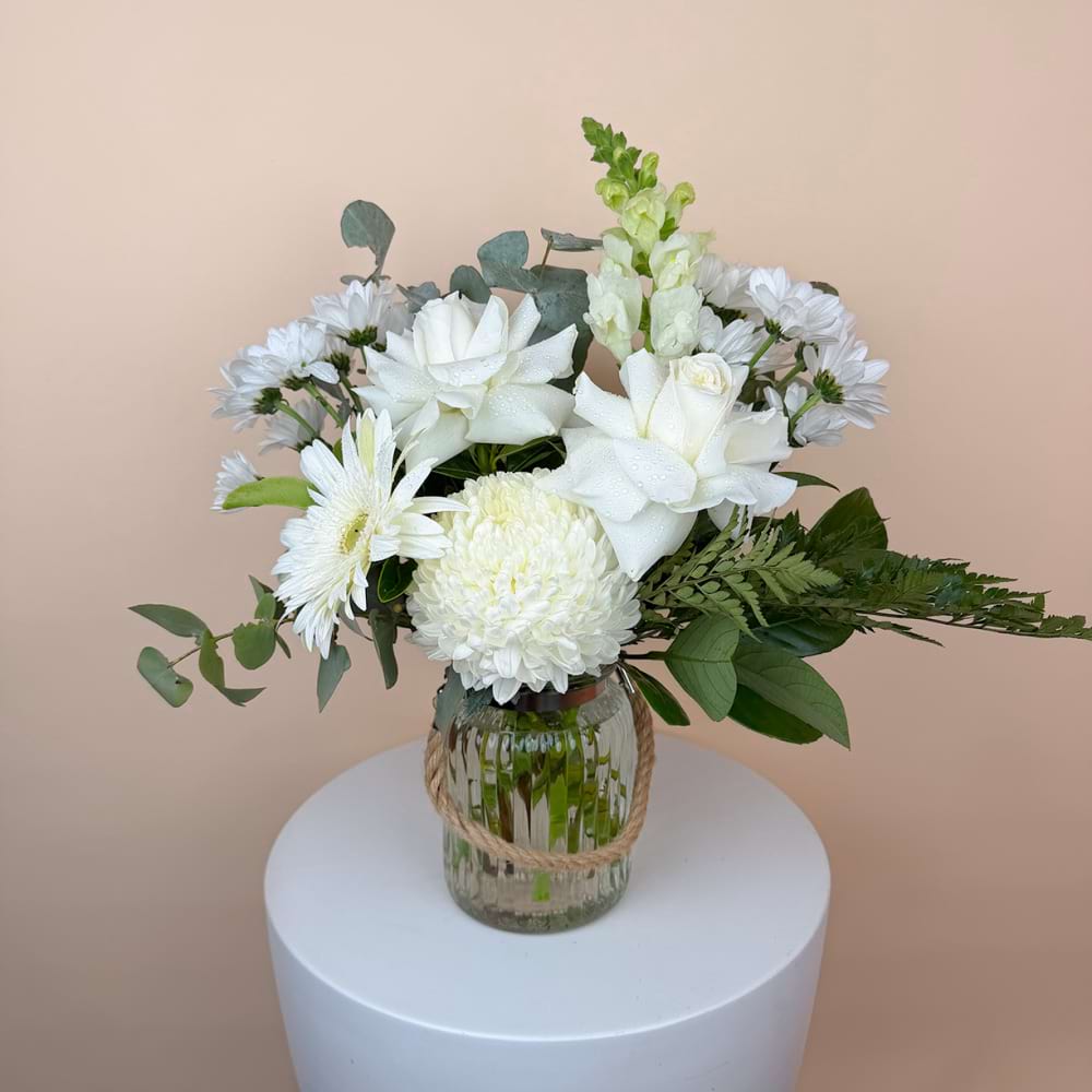 Soft Ivory Vase Arrangement